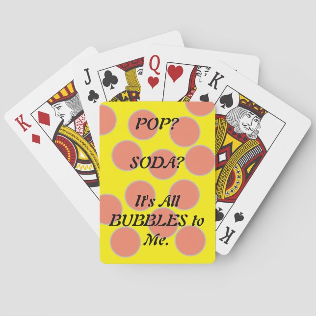 Soda-Pop-Blasen Spielkarten (Rückseite)