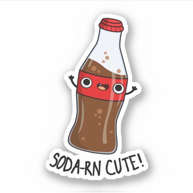 Soda-rn Niedlich Funny Soda Pun Aufkleber (Vorderseite)