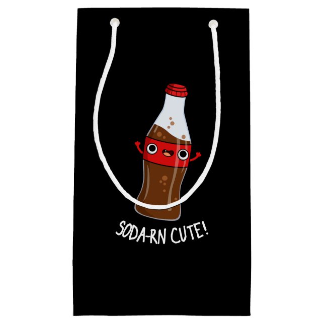 Soda-rn Niedlich Funny Soda Pun Dark BG Kleine Geschenktüte (Vorderseite)