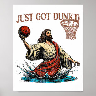 Soeben Getunkt Lustige Taufe Jesus Christliches Ba Poster
