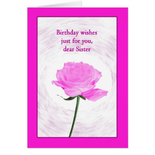 Soeur Anniversaire Belle rose rose rose