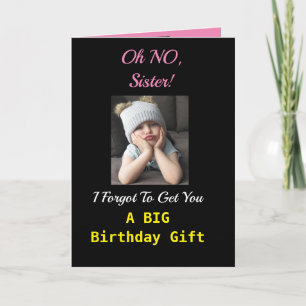 Soeur Anniversaire Funny Mignonne Carte de voeux p