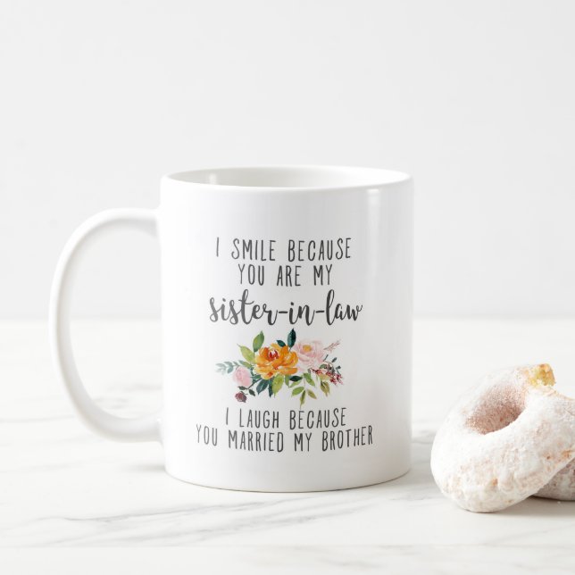 Soeur de droit drôle Gift Mug (Avec donut)