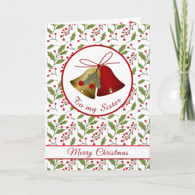 Soeur de Noël, cloches et sainte carte de voeux (Devant)