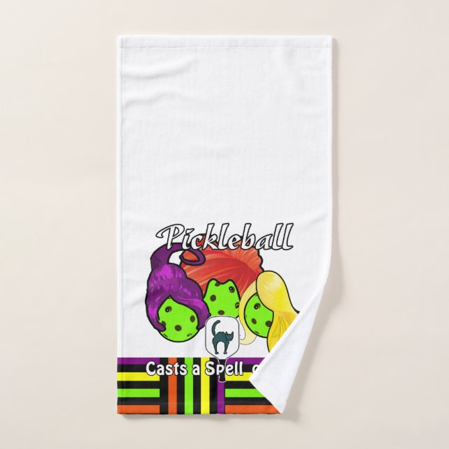 Soeur de Pickleball sorcières Halloween (Serviette à main)