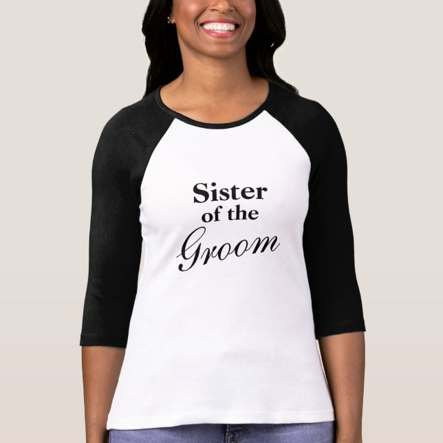Soeur élégante des t-shirts du marié (Devant)