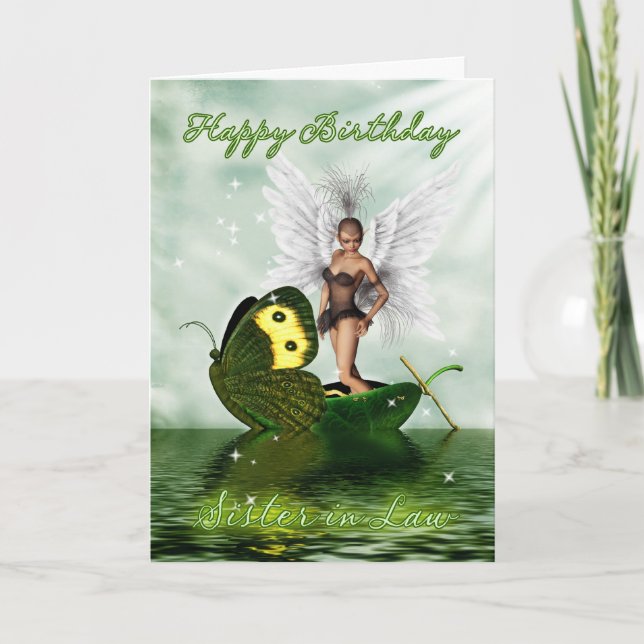 Soeur en Droit, Carte d'anniversaire - Imaginaire  (Devant)