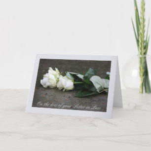 Soeur en droit Carte de sympathie avec Roses