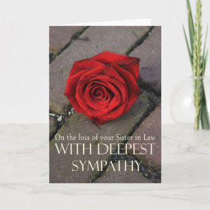 Soeur en droit Carte de sympathie avec Roses