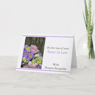 Soeur en droit Carte de sympathie avec Roses