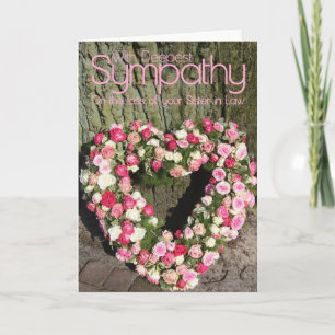 Soeur en droit Carte de sympathie avec Roses