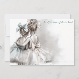 Soeur romantique Thé de jour après-midi Invitation