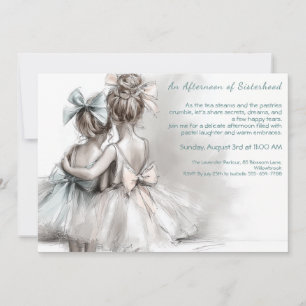 Soeur romantique Thé de jour après-midi Invitation