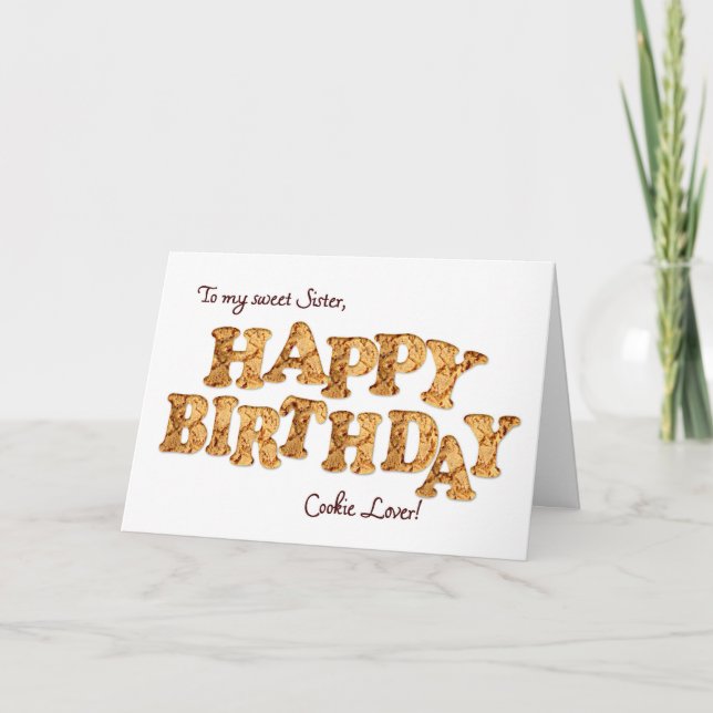 Soeur, une carte d'anniversaire pour les amoureux  (Devant)