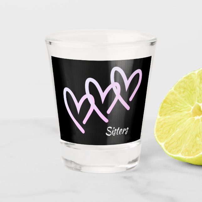 Soeurs Aimer Black Heart Verre de tir (Devant)