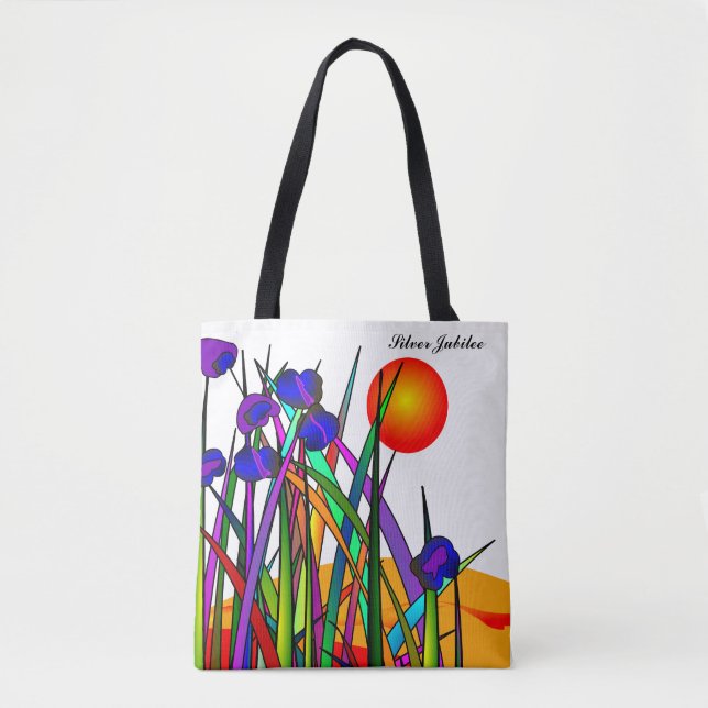 Soeurs Argent 25e Jubilé Artsy Sac fourre-tout flo (Devant)