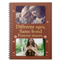 Sœurs pour toujours – Cahier personnalisé avec pho
