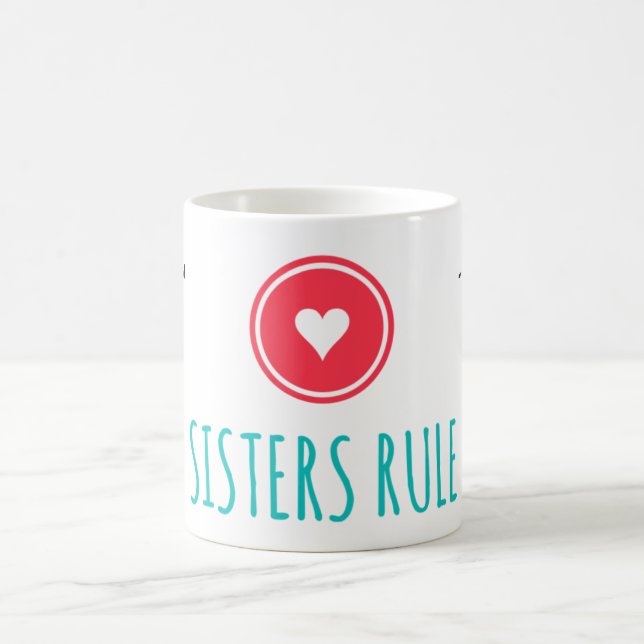 Soeurs Règle Blanc 11 oz Mug Classique (Centre)