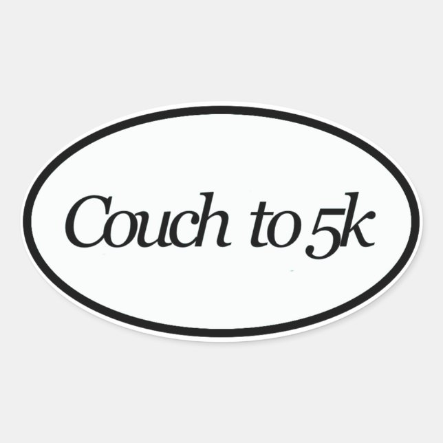 Sofa 5k ovaler aufkleber (Vorderseite)