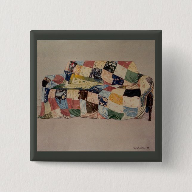 Sofa Aquarell und Tinte 1985 Button (Vorderseite)