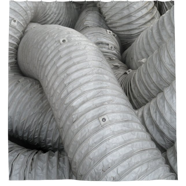 Sofa aus grauem und schwarzem Stoff Duschvorhang (Vorderseite)