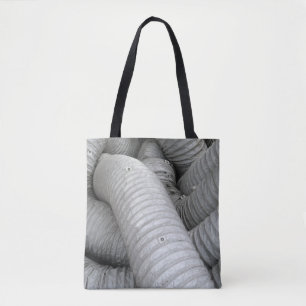 Sofa aus grauem und schwarzem Stoff Tasche