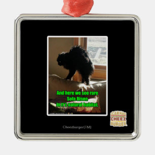 Sofa-Bison Silbernes Ornament