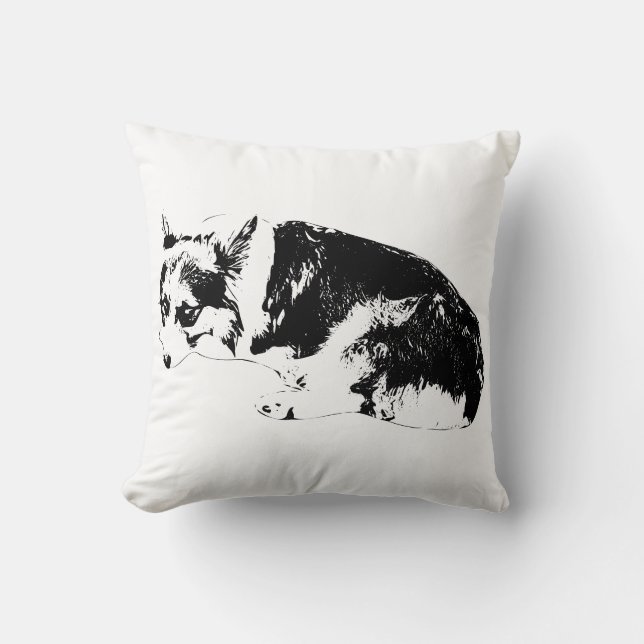 Sofa Ink, sanfter Corgi Kissen (Vorderseite)