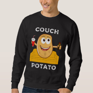 Sofa-Kartoffel Faulenzer beim Fernsehen Sweatshirt