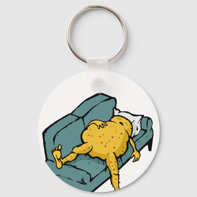 Sofa-Kartoffel Schlüsselanhänger (Vorderseite)