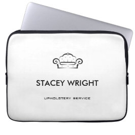 Sofa Schwarz Silhouette Polster weiß Laptopschutzhülle