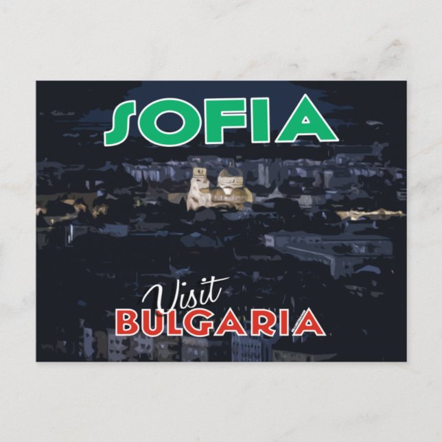 Sofia, besuchen Sie Bulgarien... Postkarte (Vorderseite)