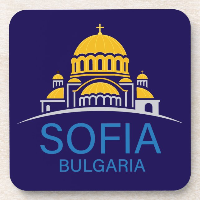 Sofia Bulgaria European Union Getränkeuntersetzer (Vorderseite)