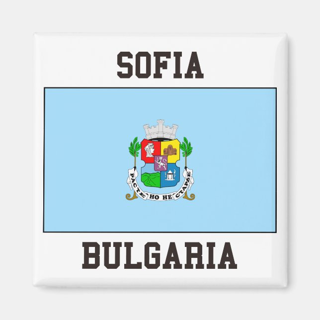 Sofia Bulgaria Flag Magnet (Vorne)