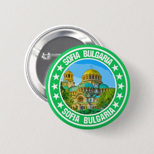 Sofia Bulgarien Button (Vorne & Hinten)