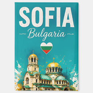 🧲 Sofia Bulgarien modernes Reisegedenken Design � Magnet