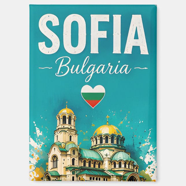 🧲 Sofia Bulgarien modernes Reisegedenken Design � Magnet (Vorderseite)