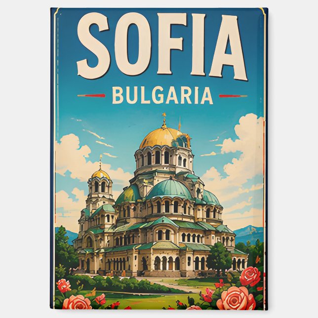 🧲 Sofia Bulgarien Reise Erinnerung 🌃 Magnet (Vorderseite)