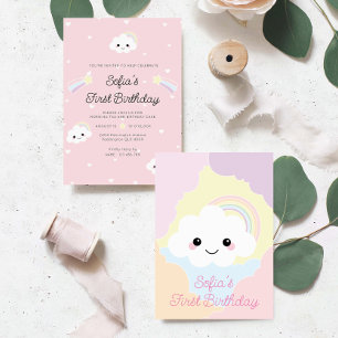 Sofia Cloud Première Invitation d'anniversaire
