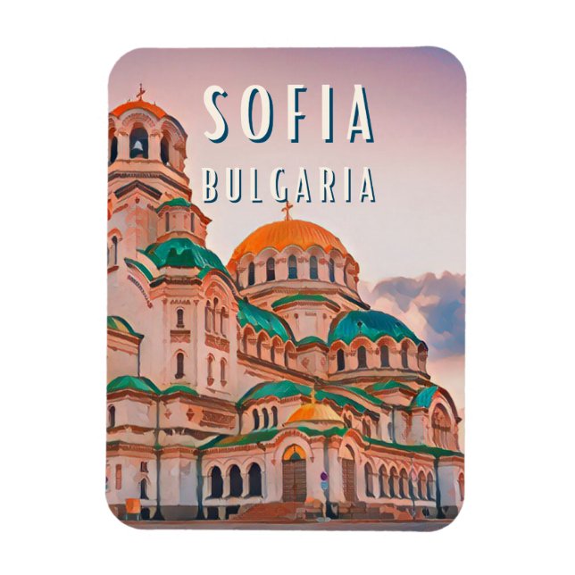 Sofia - Die Stadt der bulgarischen Kontrasten Magnet (Vertikal)