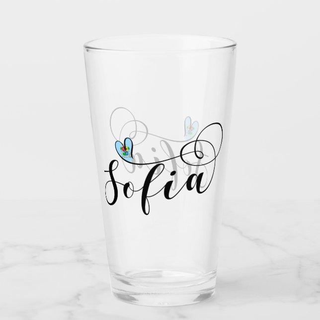 Sofia Flag, I Heart Sofia, Bulgarien Glas (Vorderseite)