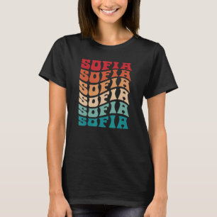 Sofia Gefärbte Krawatte Groovy Hippie 60er 70er Na T-Shirt