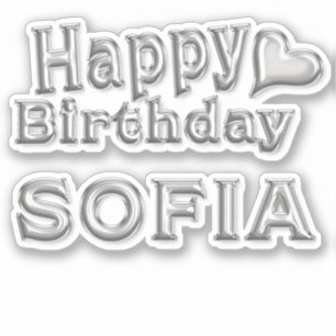 Sofia Happy Birthday Autocollants
