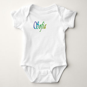 Sofia Ihr Name In Farbe, Baby Strampler