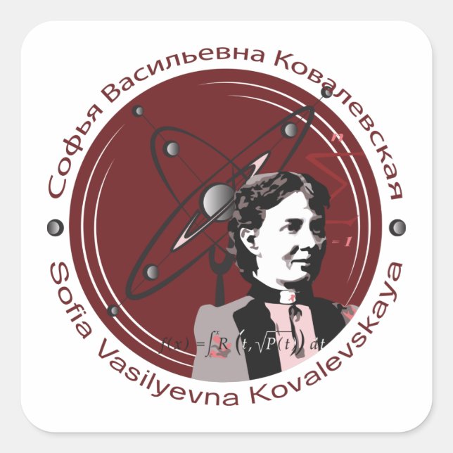 Sofia Kovalevskaya Square Sticker (Vorderseite)