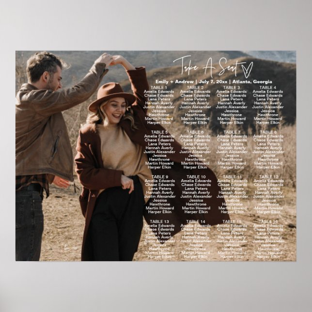 SOFIA Modernes Foto-Seekarten-Template Poster (Vorne)