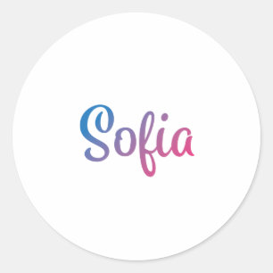 Sofia stilvoller Cursive Runder Aufkleber