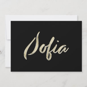 Sofia white gold Handwriting Karte