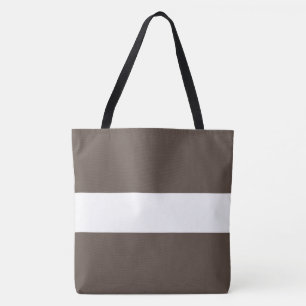 Sofisticado deportivo ancho marrón rayas blancas tasche