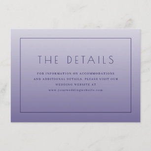 Sofisticated Purple Typographic Begleitkarte
